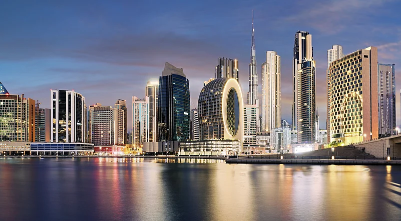 The Dubai Creek at night