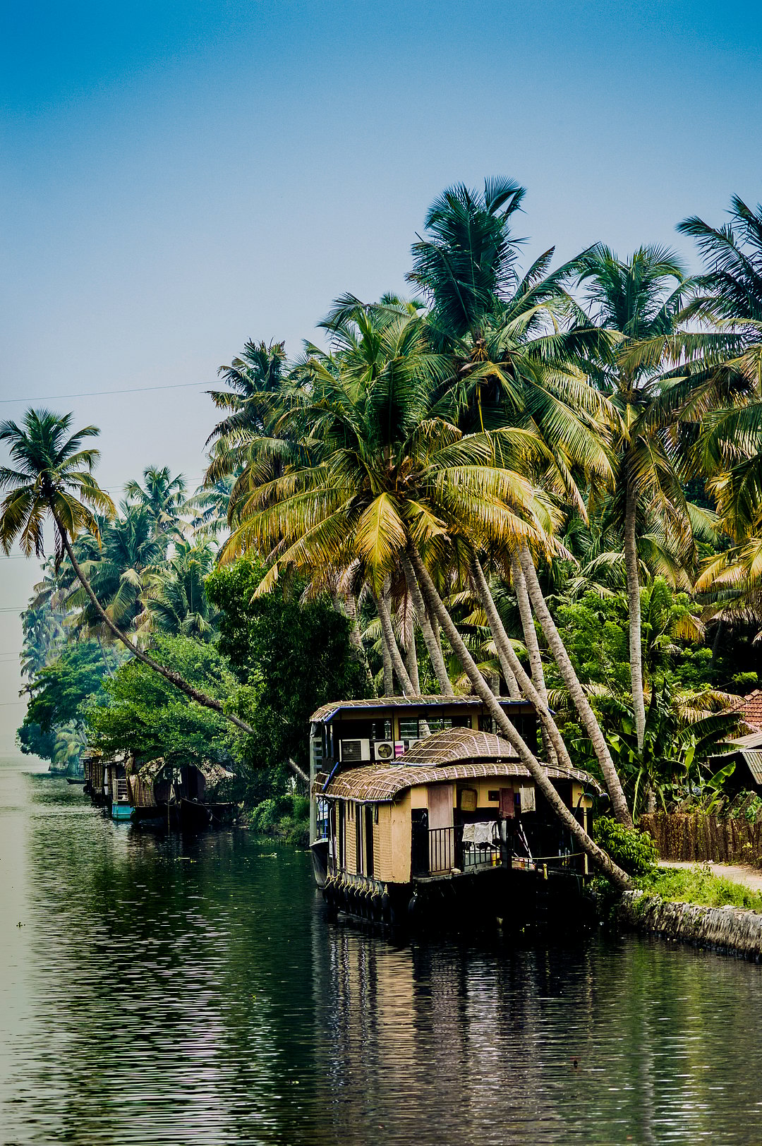 A boathouse in the backwaters of Alleppey