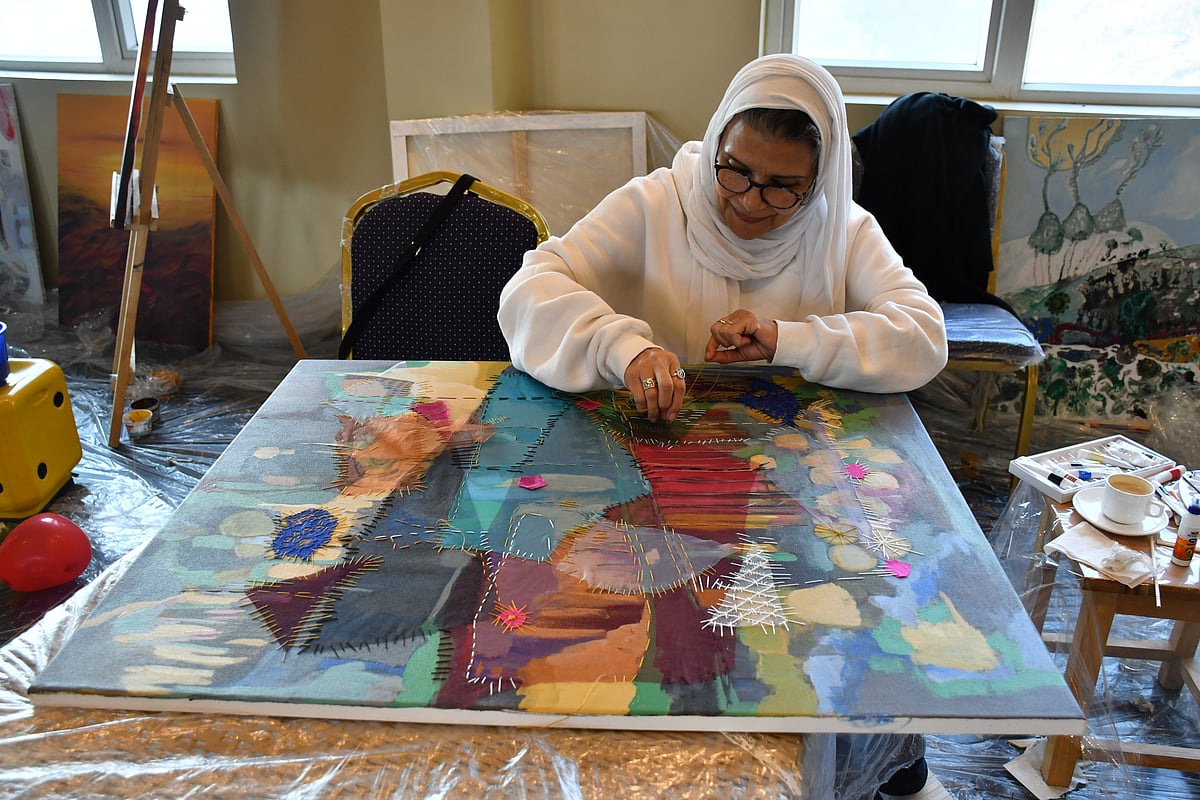 Egypt-based textile artist Nagat Farouk 