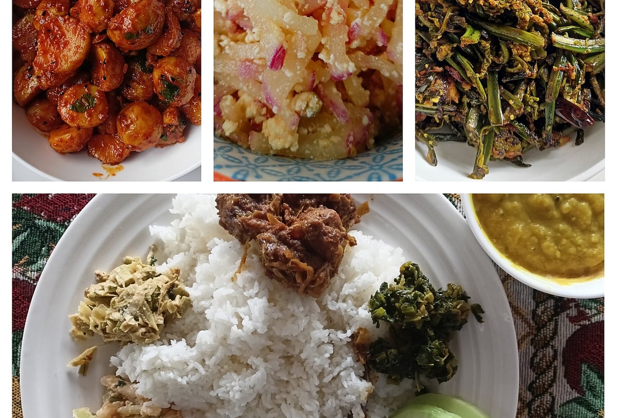 Food at the homestay