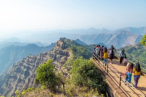 The view from Arthur's Seat point in Mahabaleshwar