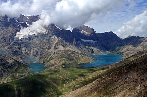 Nundkhol and Gangabal lakes captured in one photograph