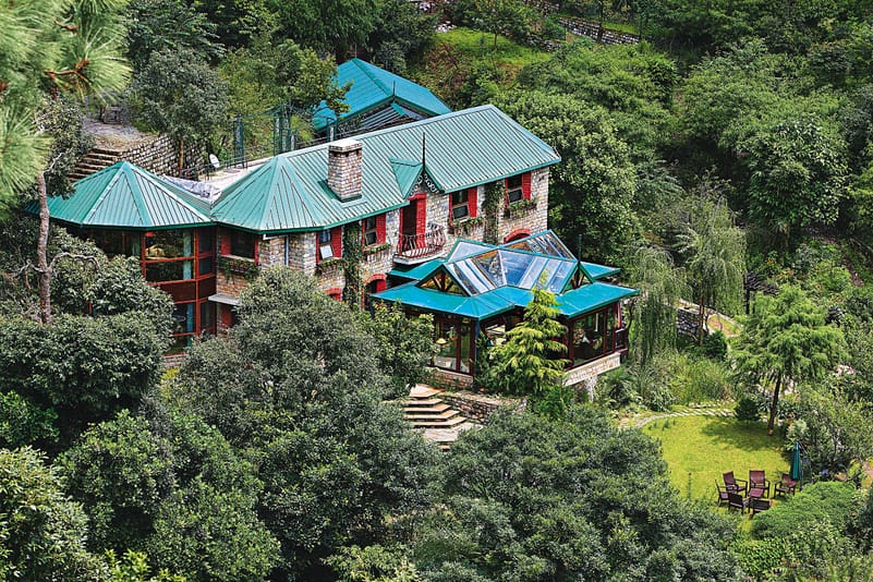 Himalaica is nestled in the hillside in Nainital