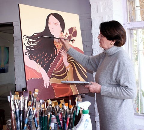 Artist Elsbeth Buschmann set up the Naam Art Gallery