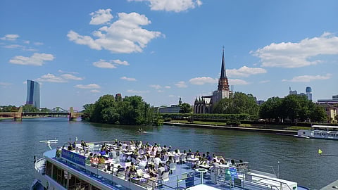 The heat wave in Germany has lowered water levels on the Rhine River