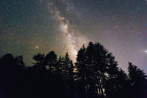 The night sky while camping during the Deo Tibba trek