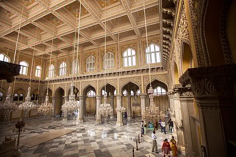 The spectacular Durbar Hall at Chowmahalla Palace 