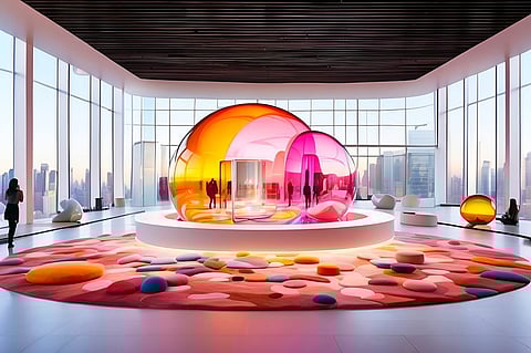 The Floating Glass Museum is designed to float on water as sea level rise becomes a pressing reality with each passing year