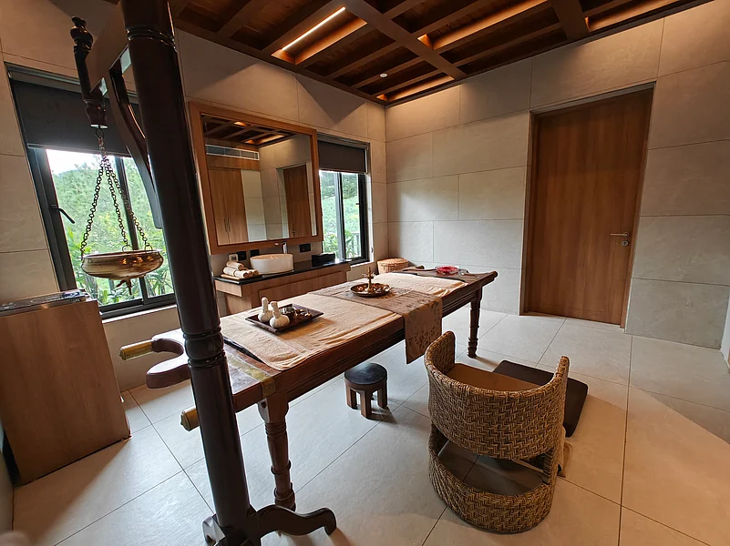 One of the Ayurvedic treatment rooms