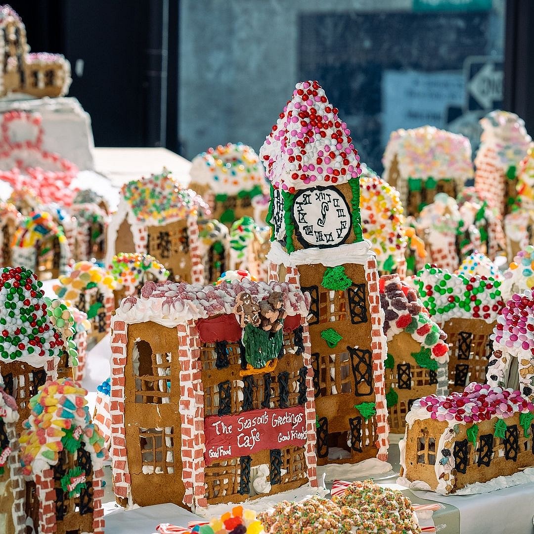 New York Citys Essex Market, Jon Lovitch holds the world record for making the greatest number of gingerbread houses