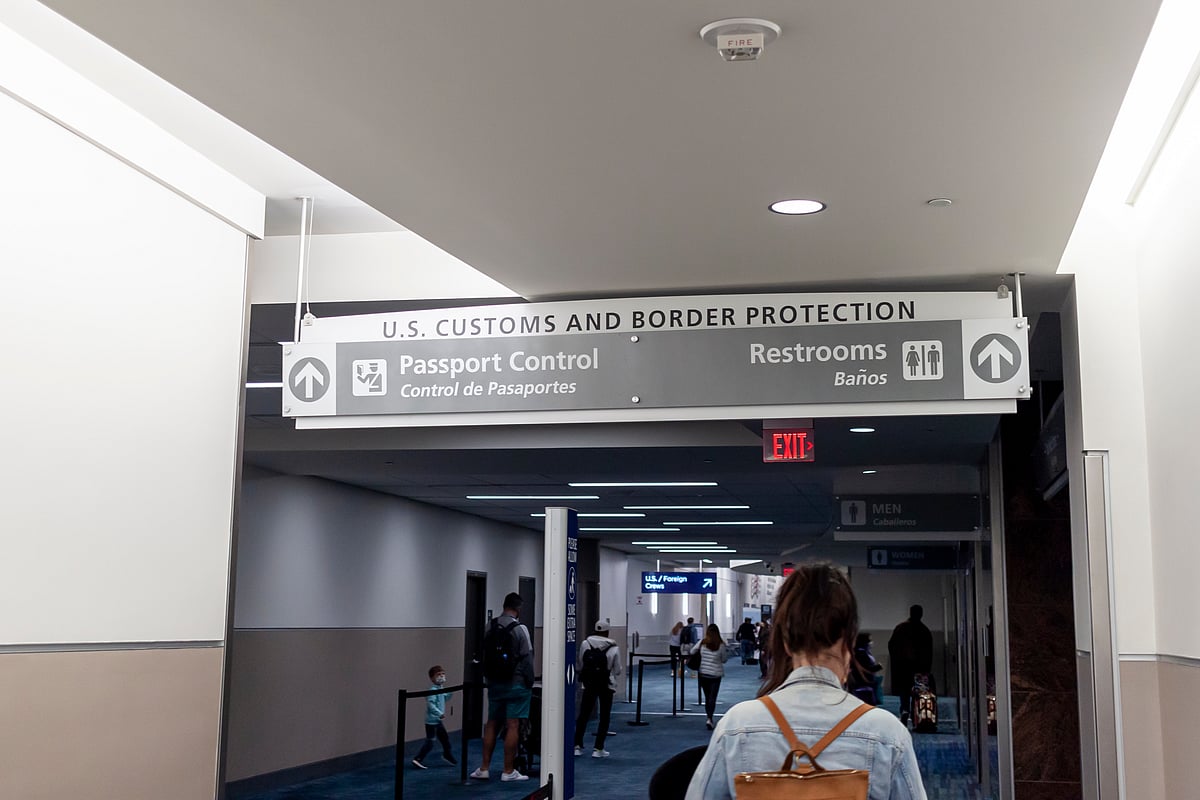 The FTI-TTP is similar to the “Global Entry” program offered by the United States Department of Homeland Security. Pictured here is the Hartsfield–Jackson Atlanta International Airport