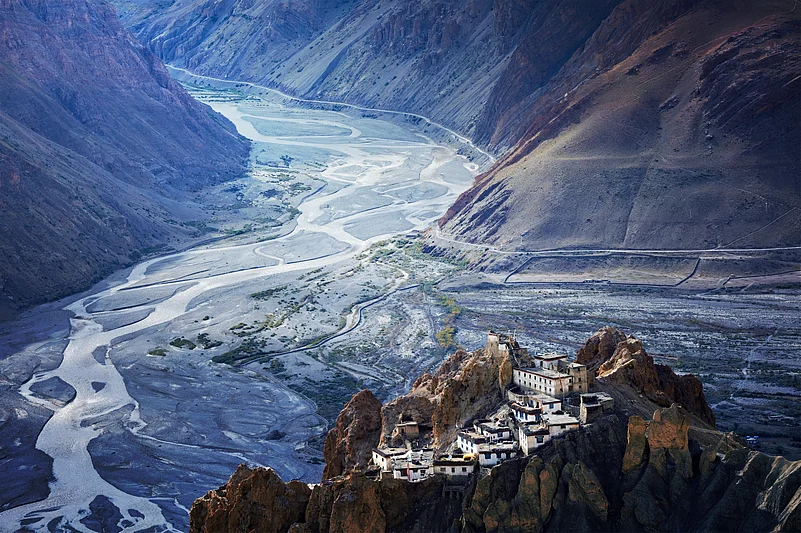 The Dhankar Monastery in Spiti