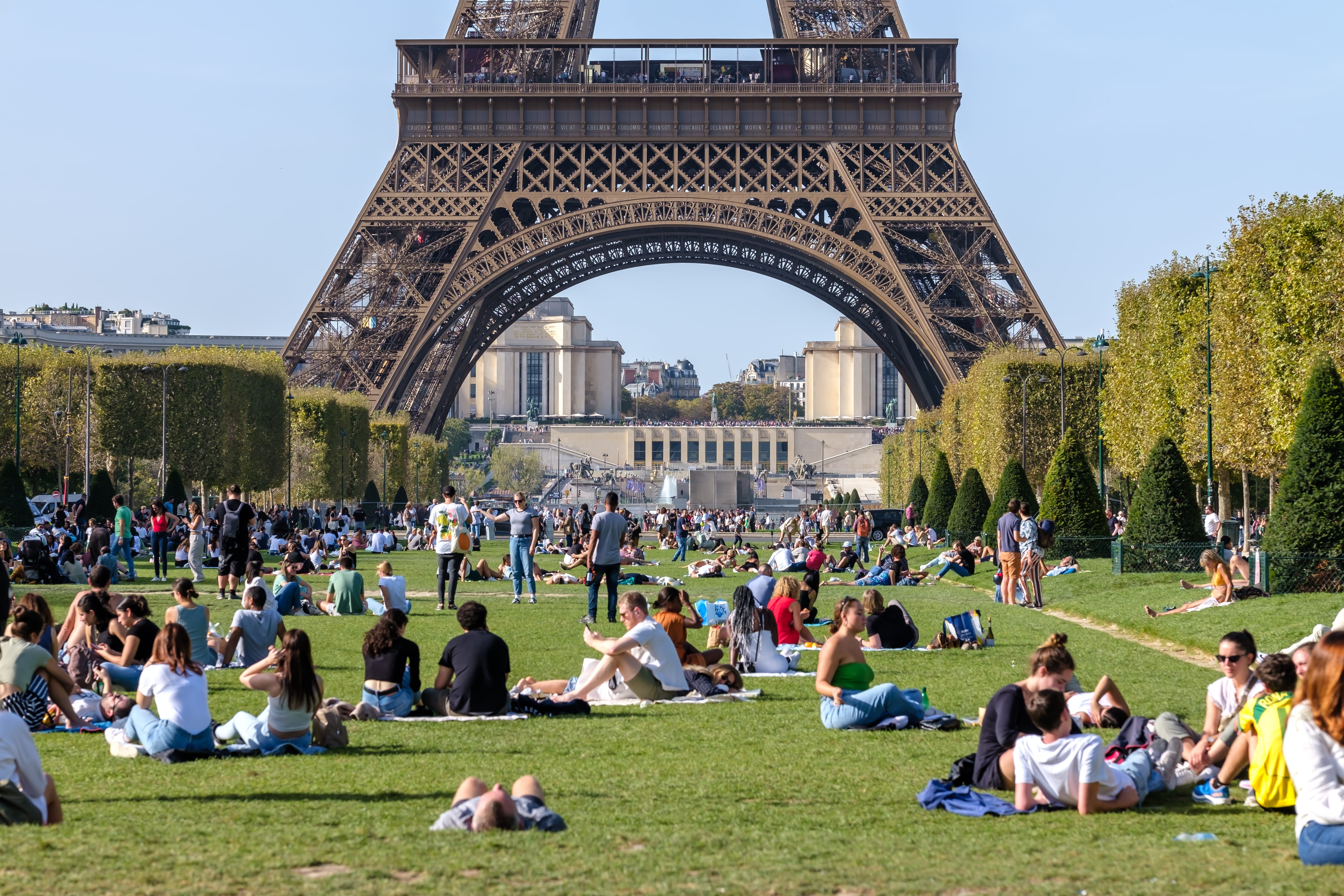 The Champ de Mars is a large public park 