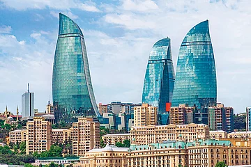 Photo: Shutterstock : Flame Towers in Baku, Azerbaijan