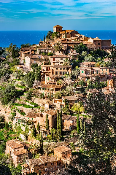 Shutterstock.com : Old mediterranean mountain village Deia on Majorca island