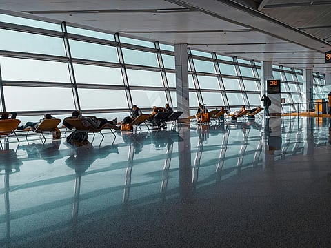 Waiting area at Indira Gandhi International Airport