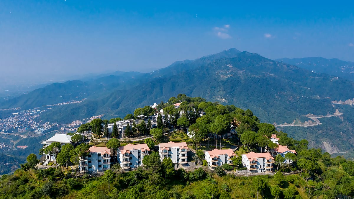 An aerial view of Moksha Himalaya Spa Resort