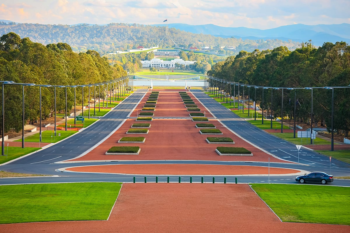 Anzac Parade from the Australian War Memorial to Parliament House, Canberra