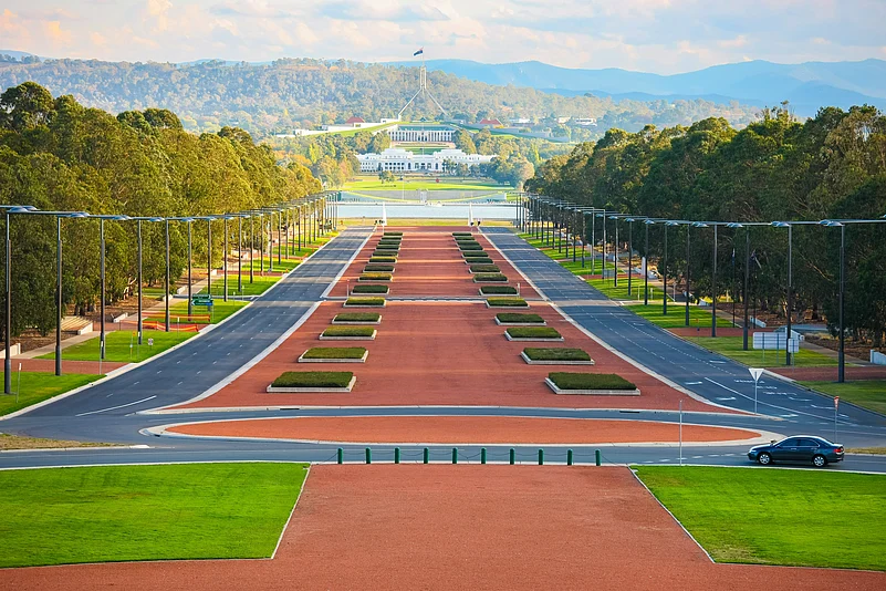 Anzac Parade from the Australian War Memorial to Parliament House, Canberra