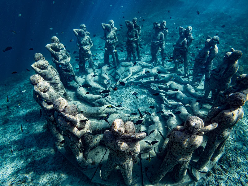 The underwater sculptures of Bask Nest