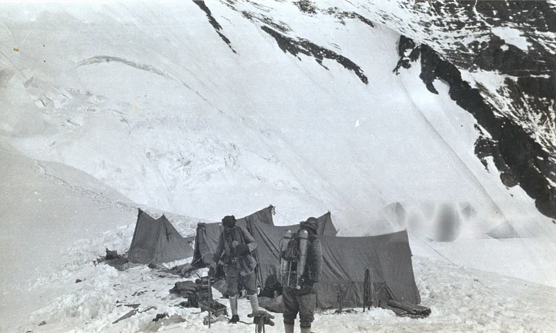Mallory (left) and Irvine embark on their historic journey from North Col for the final ascent of Everest