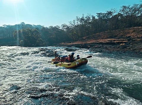 Whitewater rafting on the Kundalika River