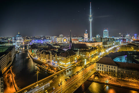 Night lights in Berlin
