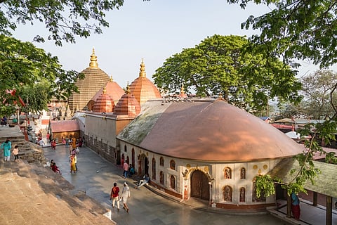 The striking Kamakhya Temple in Guwahati is a revered tourist site. 