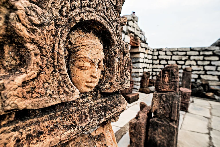 Stone sculptures at Surang Tila, Sirpur, Chhattisgarh - Shutterstock