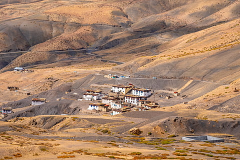 A bird's eye view of Hikkim Village