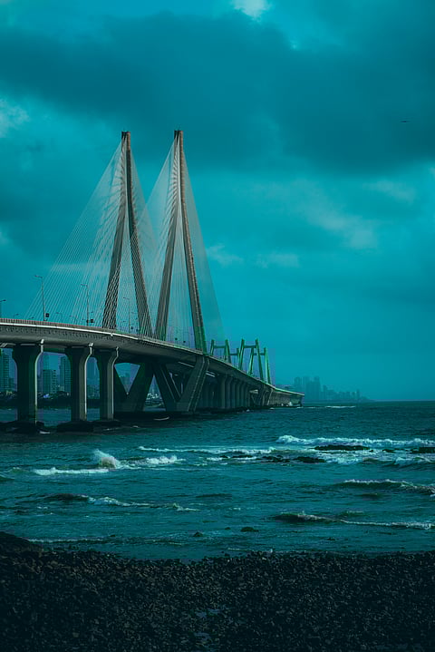 View of Mumbai's Sea Link from Bandra Fort