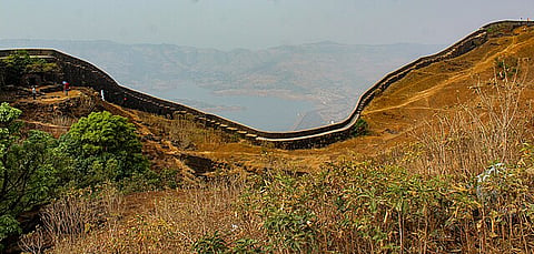 The walls of Torna Fort