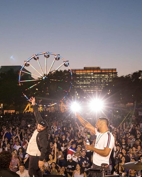 Visitors to Los Angeles can attend a block party hosted at the Gloria Molina Grand Park from 4PM-9:30PM on the Fourth of July