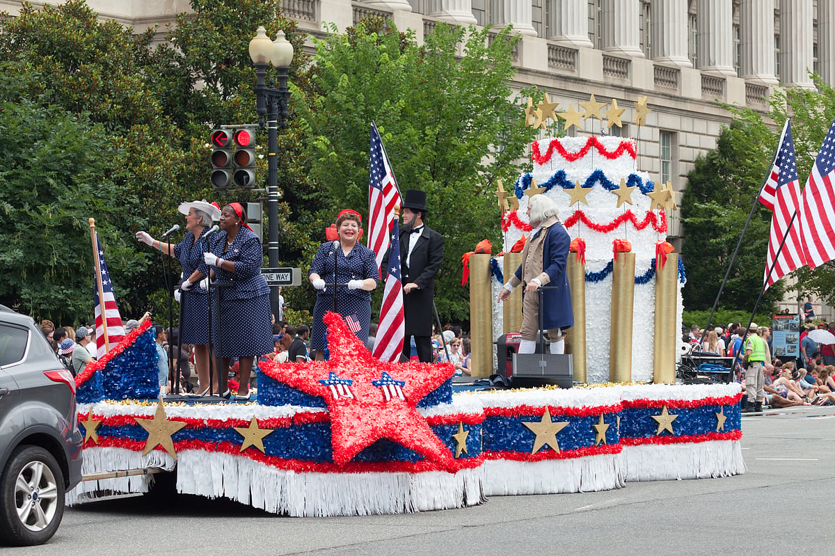 The “National Independence Day Parade” begins at 11:45AM and will march along Constitution Avenue in Washington, D.C. on the Fourth of July