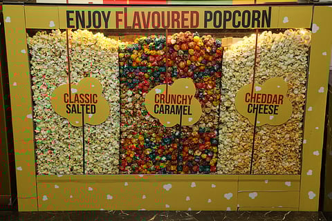 Coloured popcorns at the Pride Film Festival