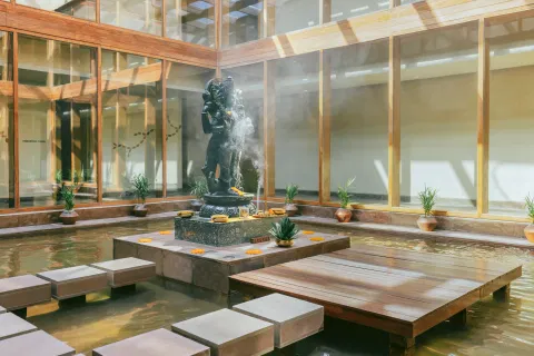 The yoga program at the Six Senses Vana includes private sessions, guided meditation, and breathwork