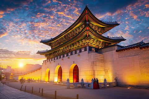 The beautiful Gyeongbokgung Palace