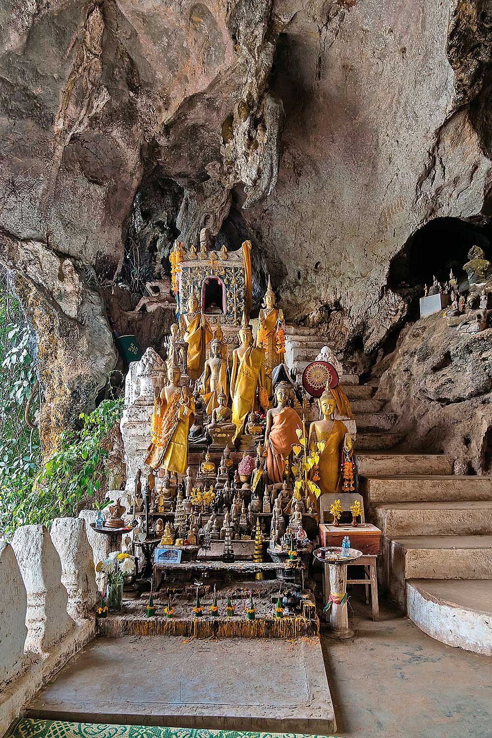 Pak Ou Caves are noted for miniature Buddhist sculptures