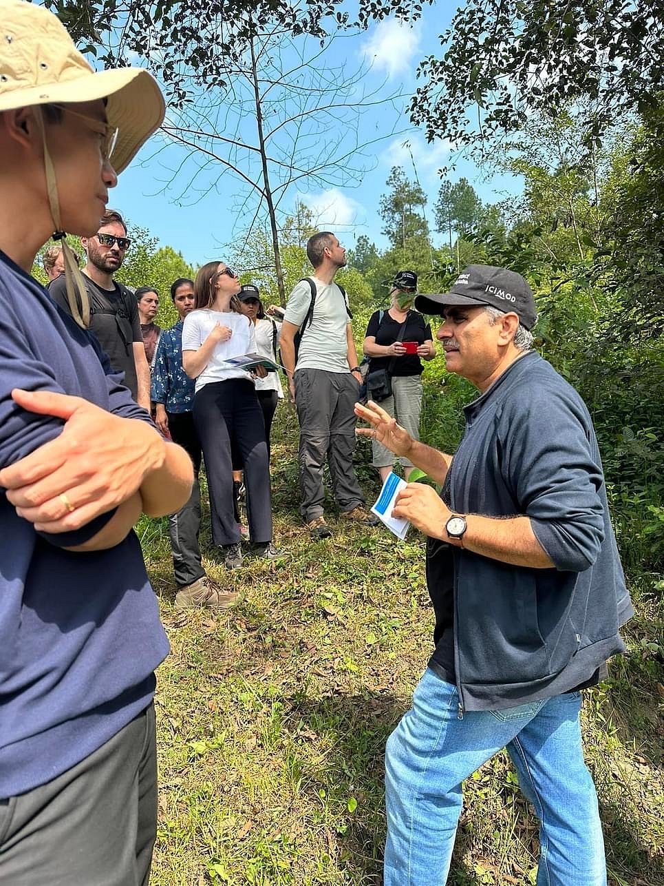 Sanjeev Bhuchar (right) explaining the spring revival process to members of the United Kingdoms Foreign, Commonwealth and Development Office
