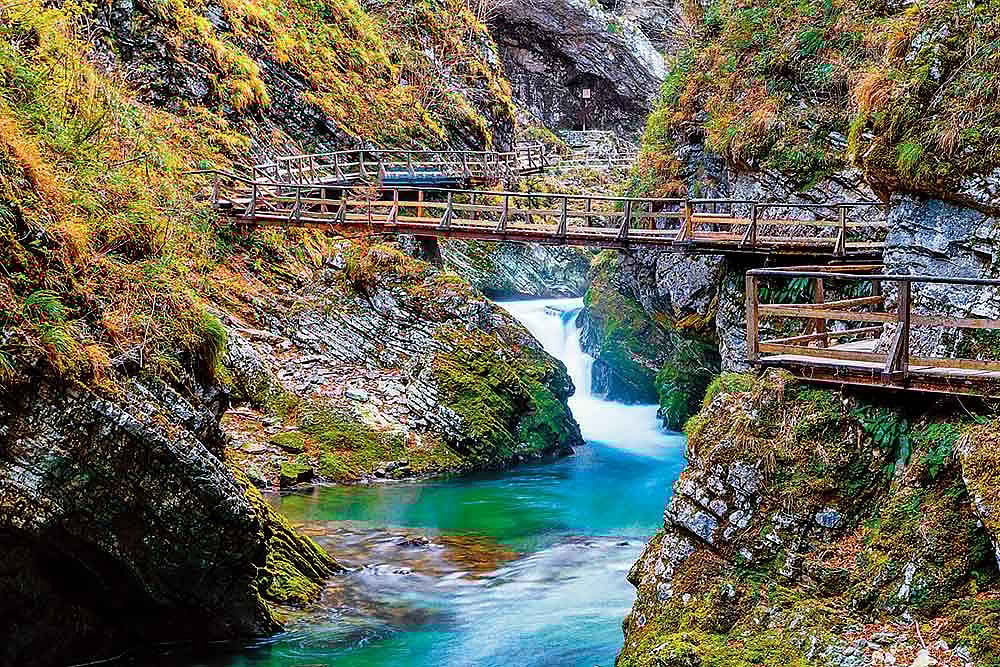 Vintgar Gorge canyon near Lake Bled
