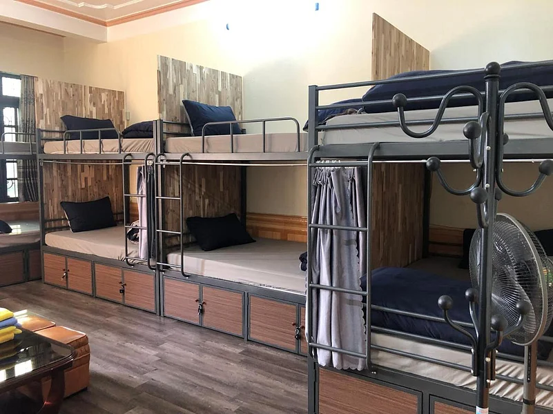 Beds in the Cao Bằng Eco Homestay