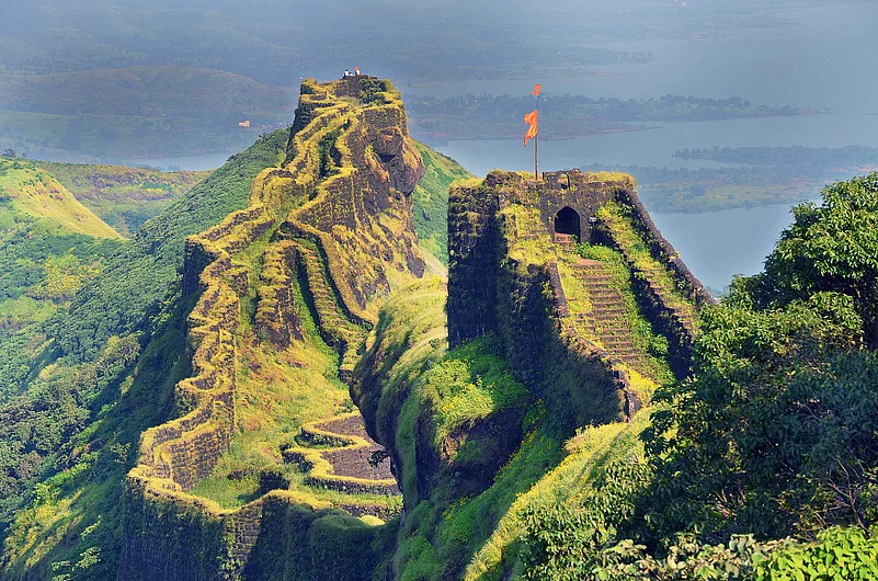 Rajgad Fort (pictured) is very close to Torna Fort