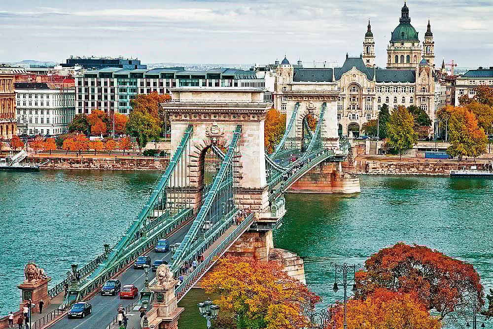 Photo: Shutterstock : The Chain Bridge in Budapest, Hungary