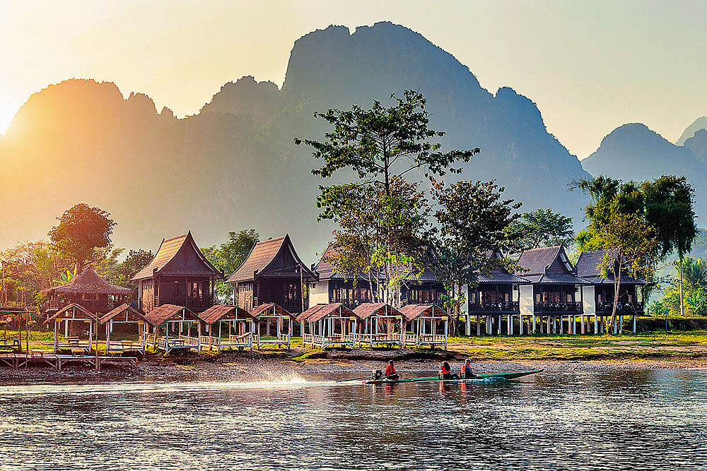 A tributary of the Mekong River called Nam Song