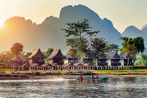 A tributary of the Mekong River called Nam Song