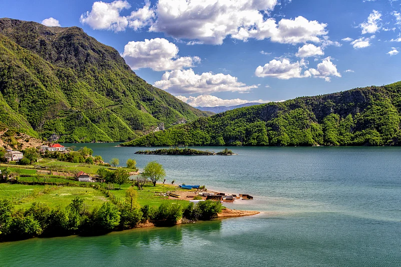 Europe has emerged as the preferred destination for long-term stays by Indian travellers. Pictured here is a lake in Albania