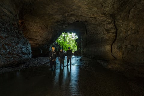 A caving exploration inside Siju cave, Meghalaya