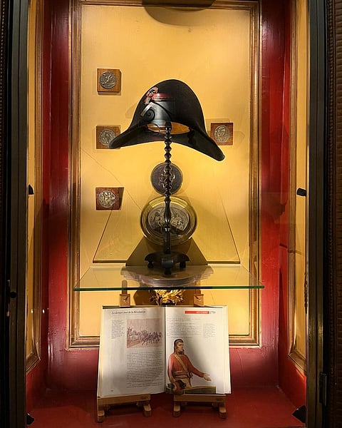 Le Procope has Napolean Bonaparte's iconic hat on display