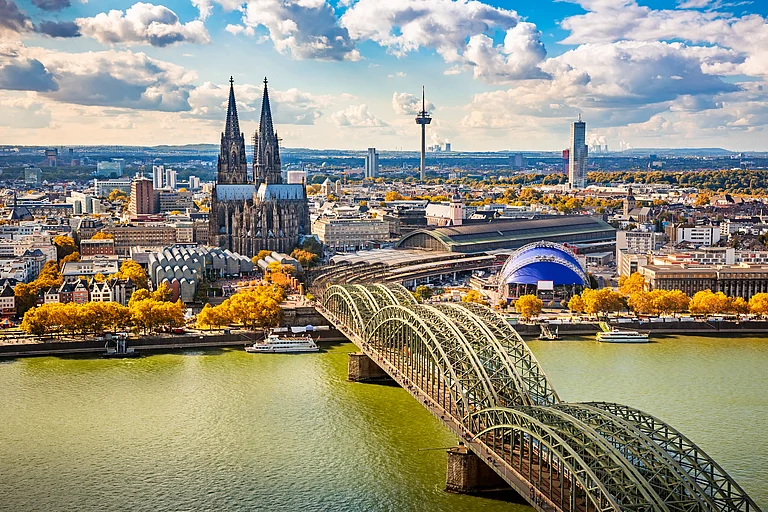 Aerial view of Cologne, Germany
- Shutterstock