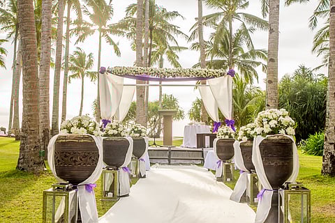 An outdoor beach wedding setup (representational image)